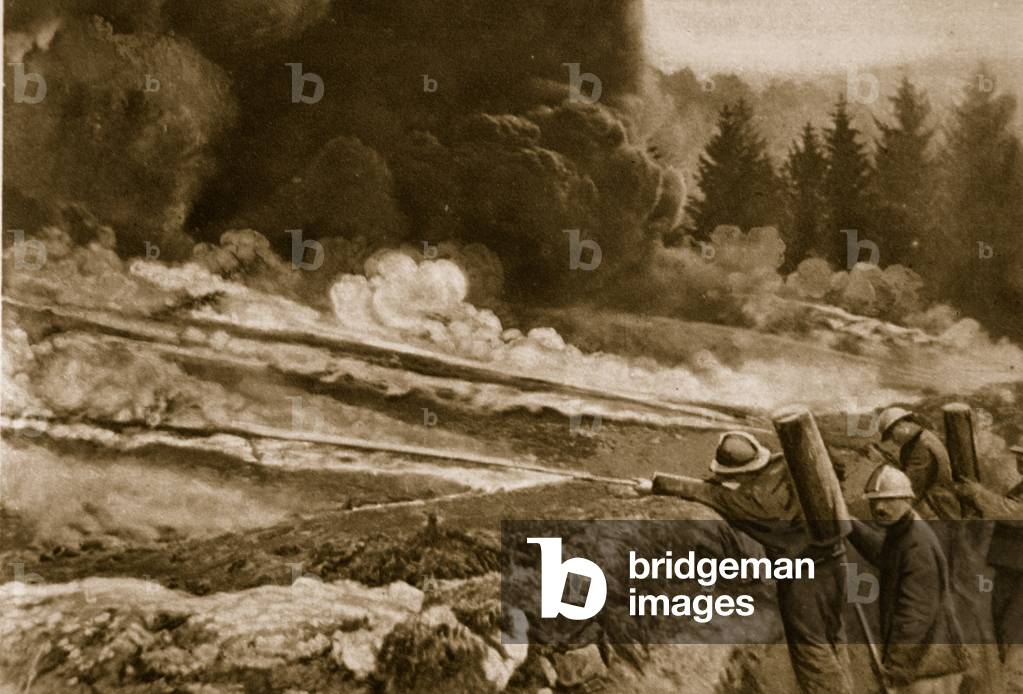 Immagine di Stampa "Fuoco liquido", 20th Secolo di English School, b/w
