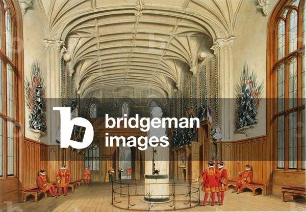 The Guard Chamber, Windsor Castle, 1838 (chromolitho)
