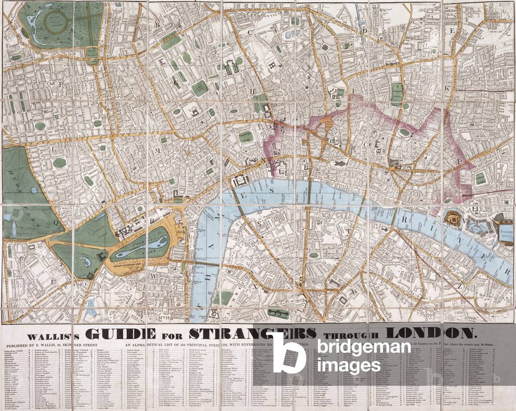 Wallis's Guide for Strangers Through London, 1841 (colour litho)