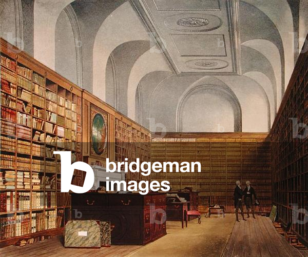 The King's Library, Buckingham House, from 'The History of the Royal Residences', engraved by James Baily, by William Henry Pyne (1769-1843), 1819 (litho) (see also 169795)