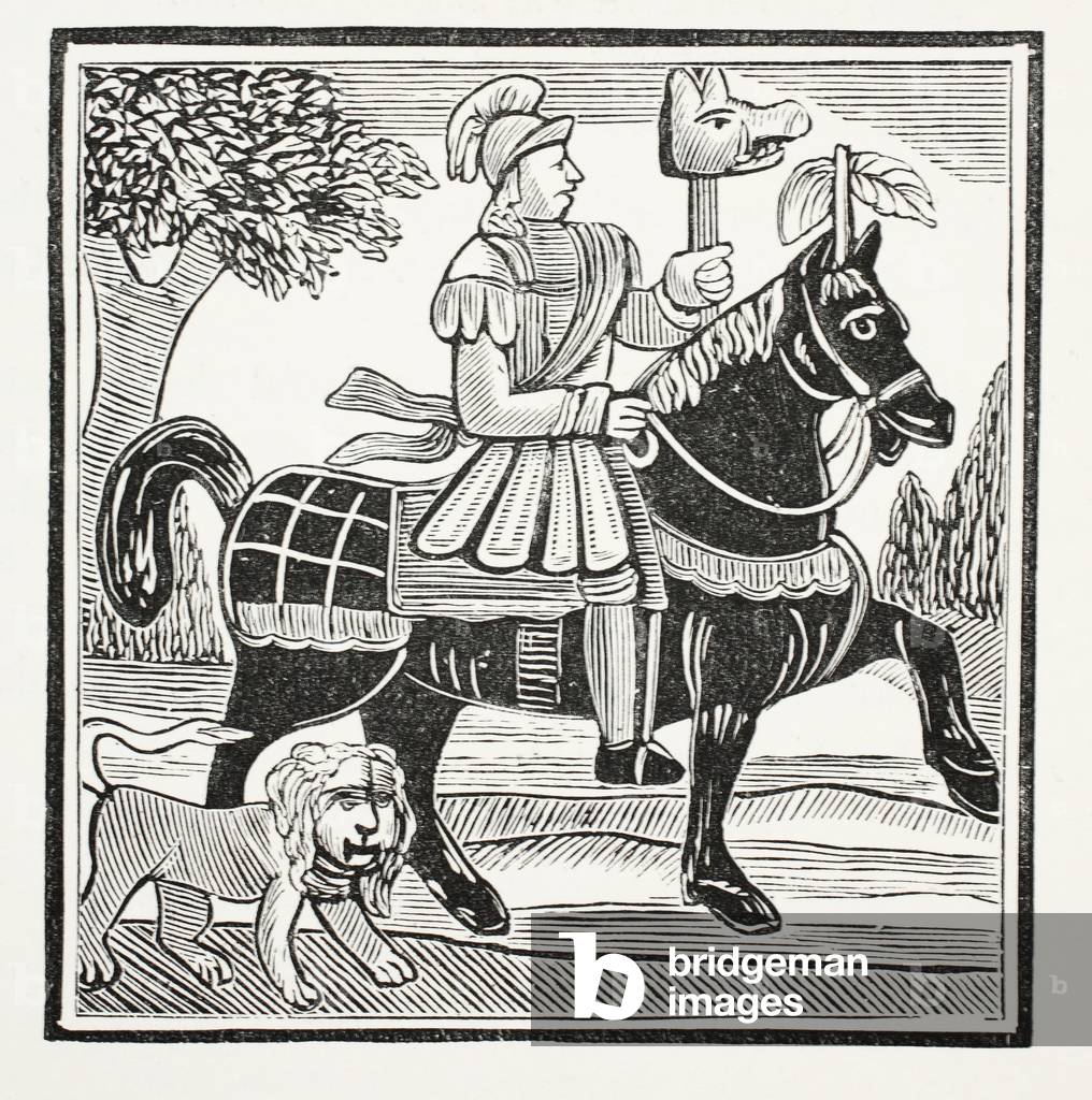 The History of Guy, Earl of Warwick, illustration from 'Chap-books of the Eighteenth Century' by John Ashton, pub. 1882 (litho)