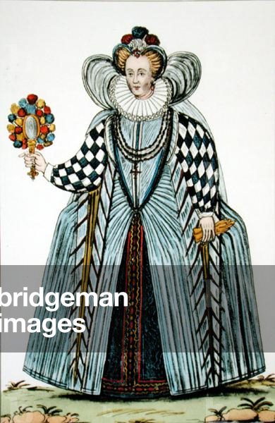Senior Lady of the French Court in 1591, early 20th century (litho)