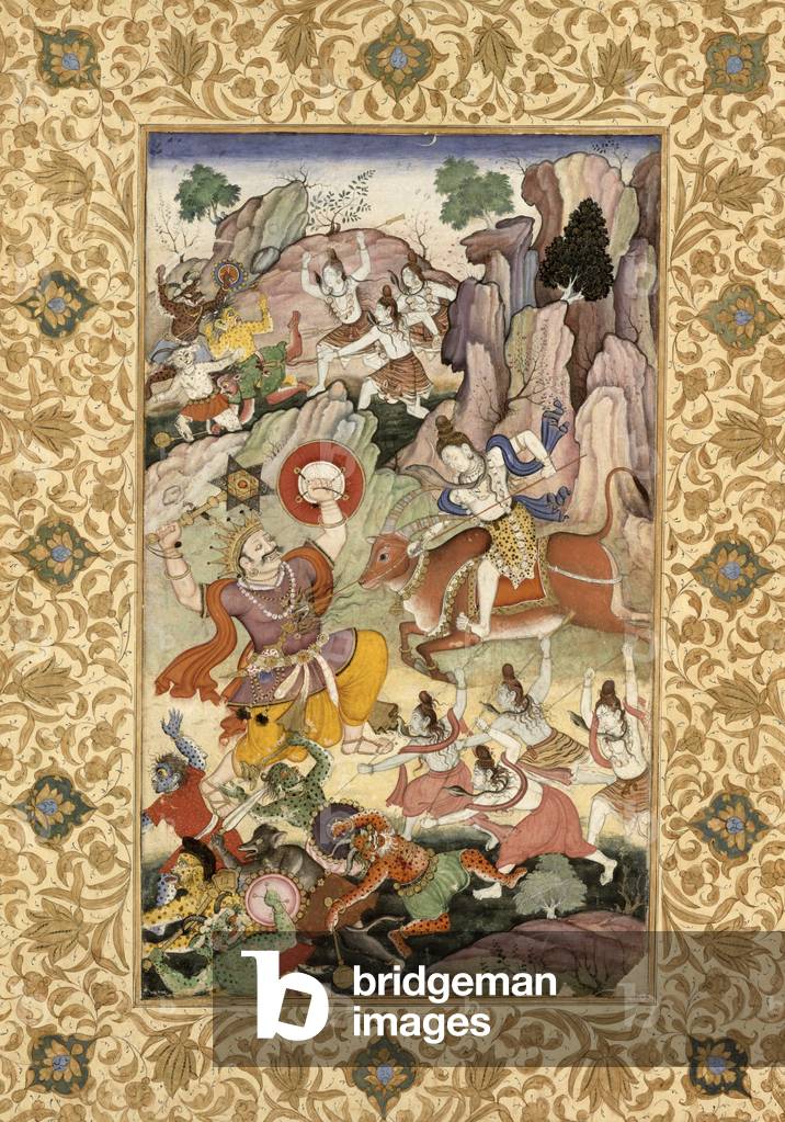 Shiva che uccide il demone Andhaka, circa 1585-90