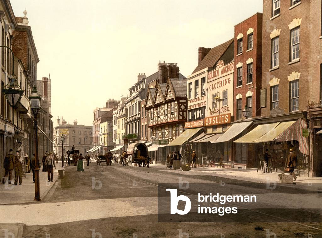 Southgate Street, Gloucester (hand-coloured photo)