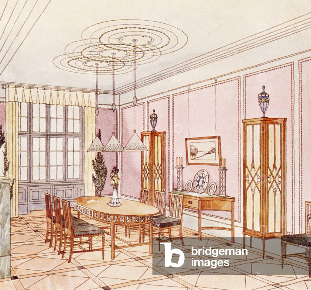 Design for a Dining Room, 20th Siècle par Paul Ludwig Troost