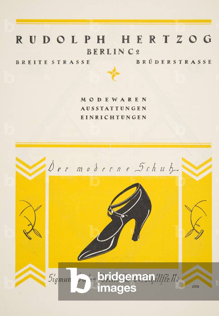 Advertisement for Rudolph Hertzog Shoes, from Styl, pub.1922 (pochoir print)