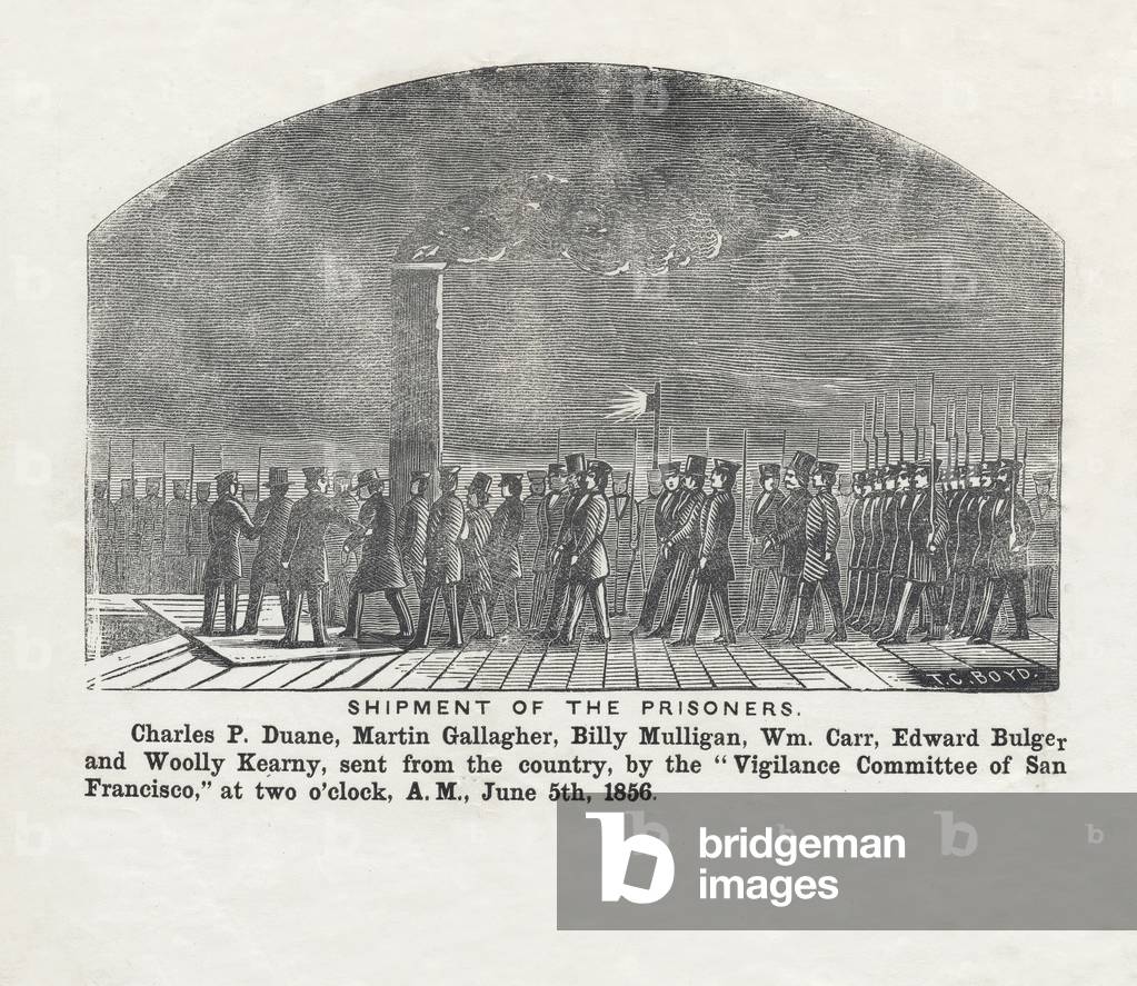 Shipment of the Prisoners, pub. 1856 (woodcut)