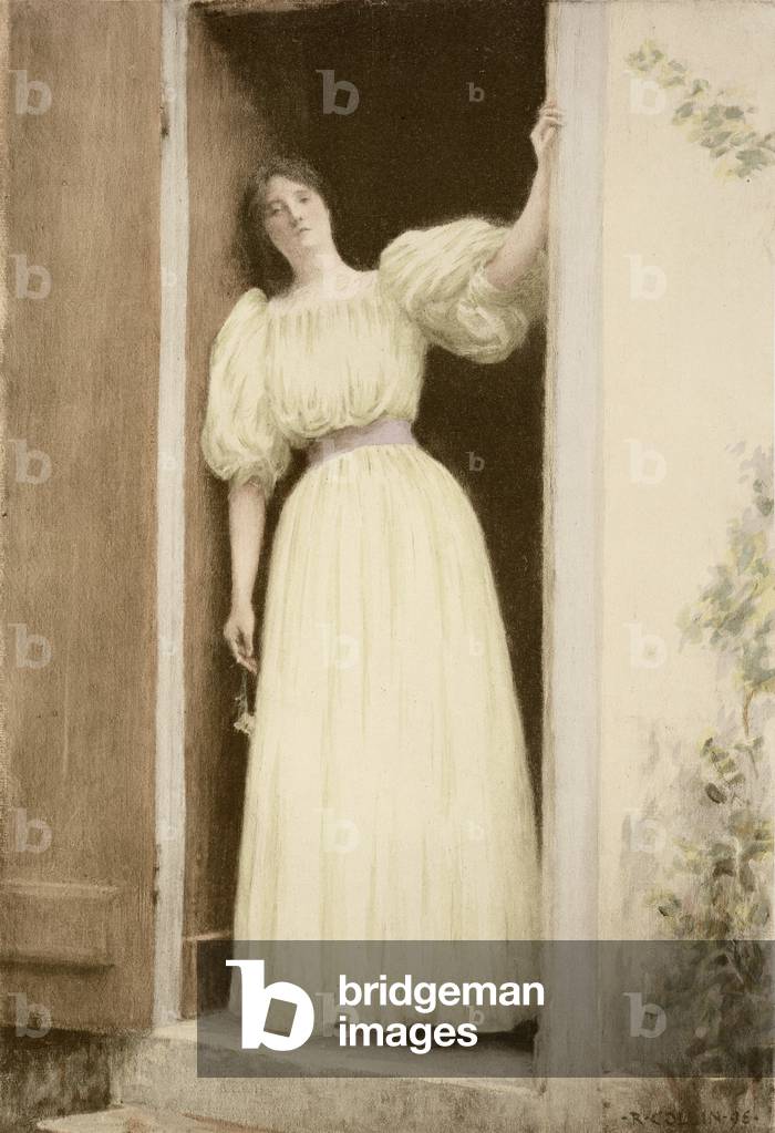 Waiting, from 'L'Estampe Moderne', published Paris 1897-99, 1896 (colour litho)