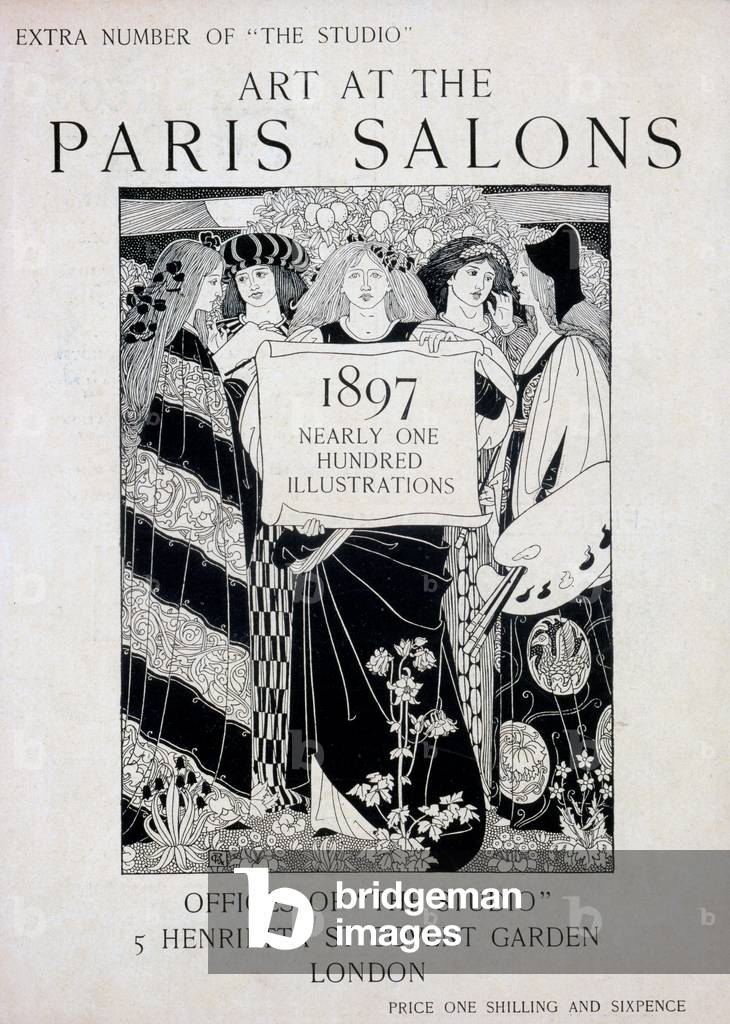 Cover for 'Art at the Paris Salons', extra number of 'The Studio' magazine, 1897 (litho and letterpress)