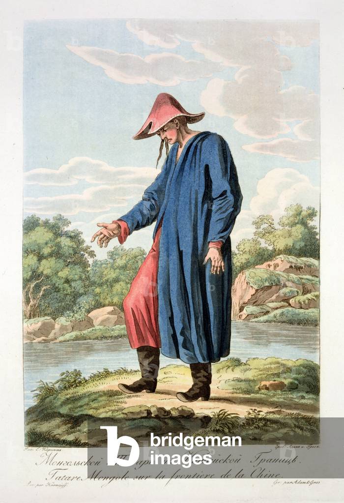 Mongolian Tartar on the Chinese Frontier, engraved by Victor Adam (1801-66) and Gros (litho)