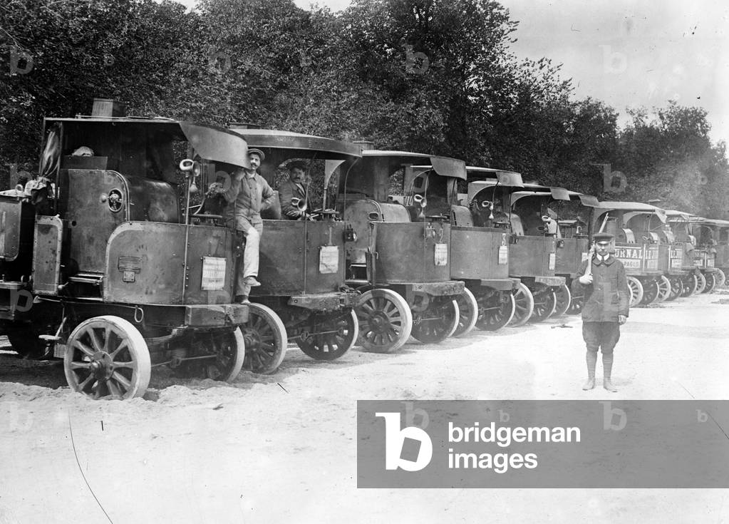Steam Lorries for the French Army, c.1914-18 (b/w photo)