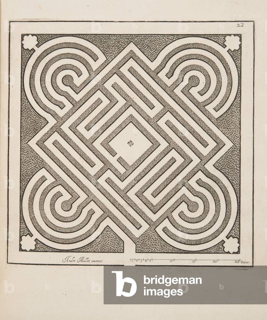 Design for Parterre, from Theatre des Plans et Jardinages, pub.1652 (engraving)