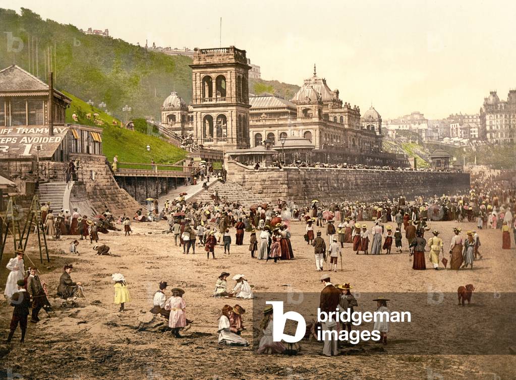 View of Scarborough (hand-coloured photo)