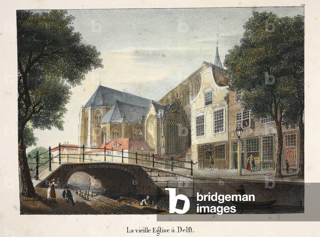 old chuch in Delft, c.1895 (photochrom)