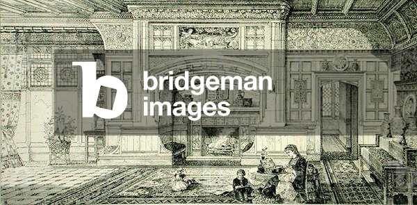 Dining Room Fireplace, from 'Examples of Ancient and Modern Furniture', 1876 (litho)