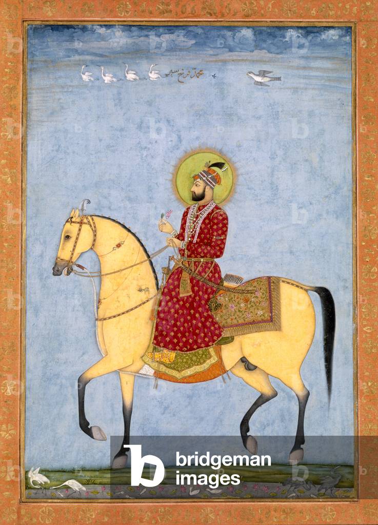 The Mughal Emperor Farrukhsiyar(1683-1719) (r.1713-19), from the Large Clive Album