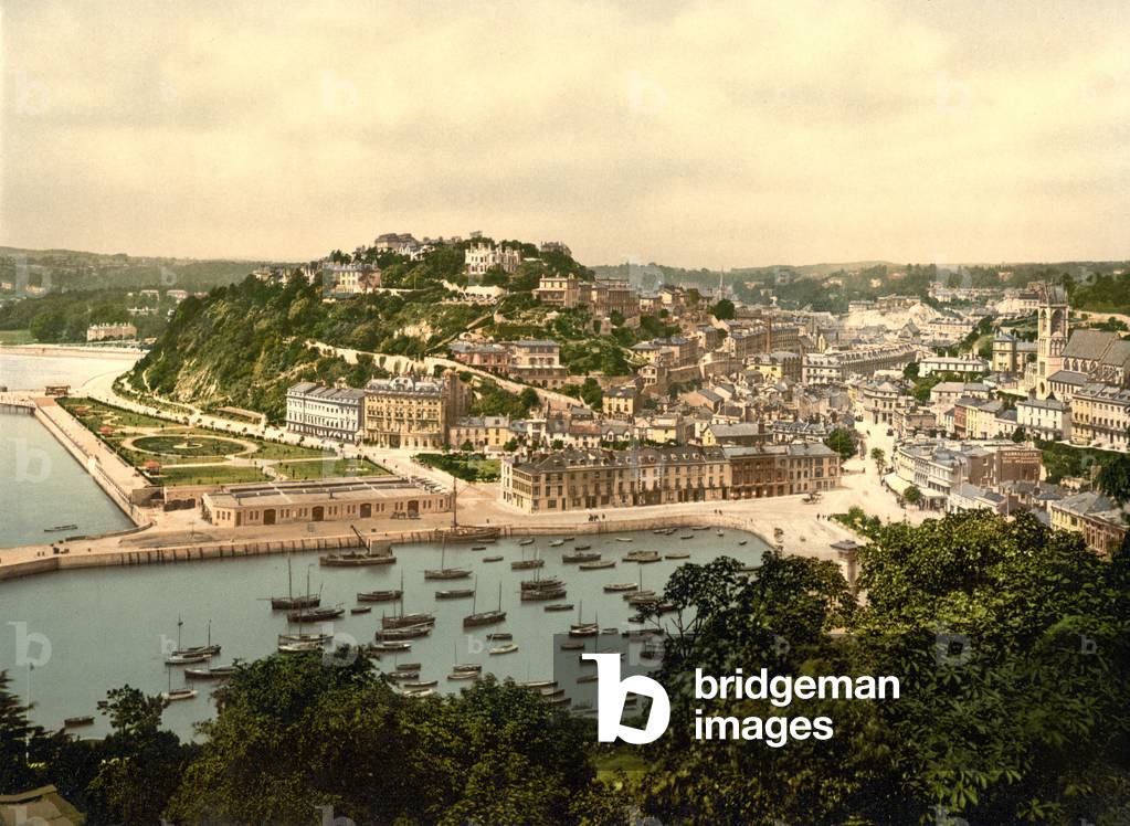 View of Torquay, c.1890-1900 (chromolithograph)
