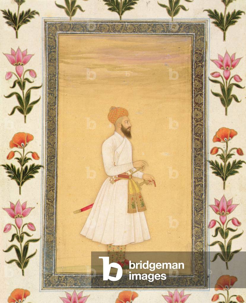 "figura in piedi di un nobile", 18th Secolo di Mughal School
