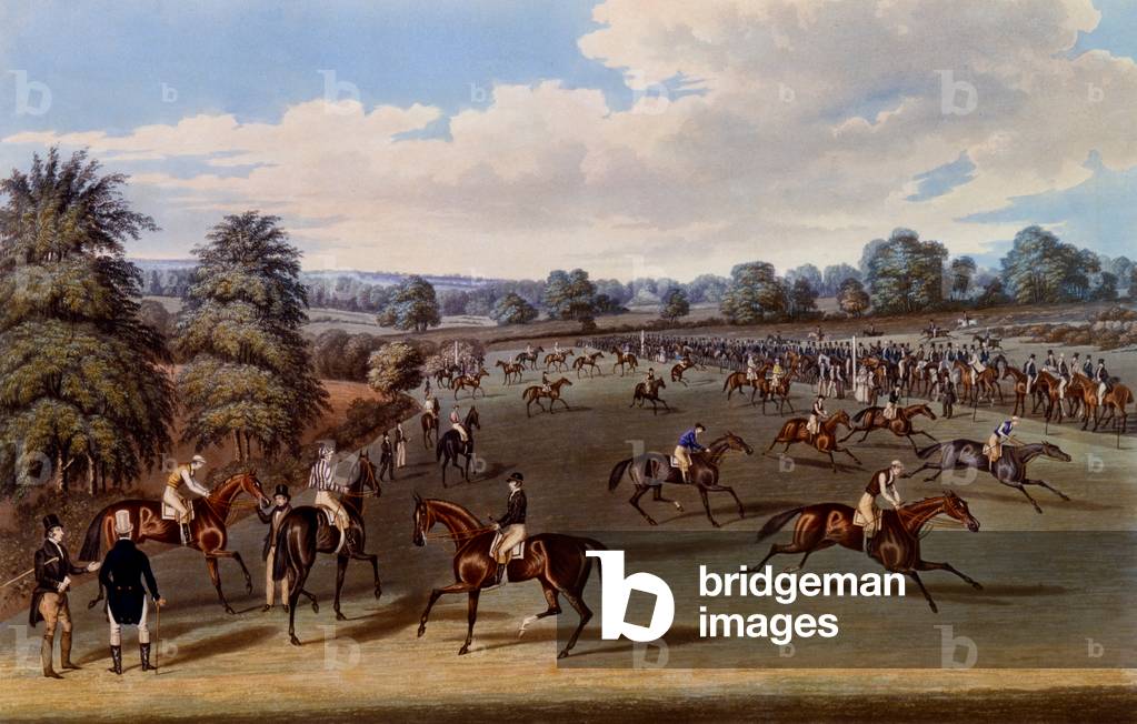 Preparing to Start, print made by Charles Hunt, 1836 (aquatint)