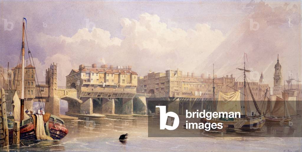 London Bridge, 1835 (w/c on paper)