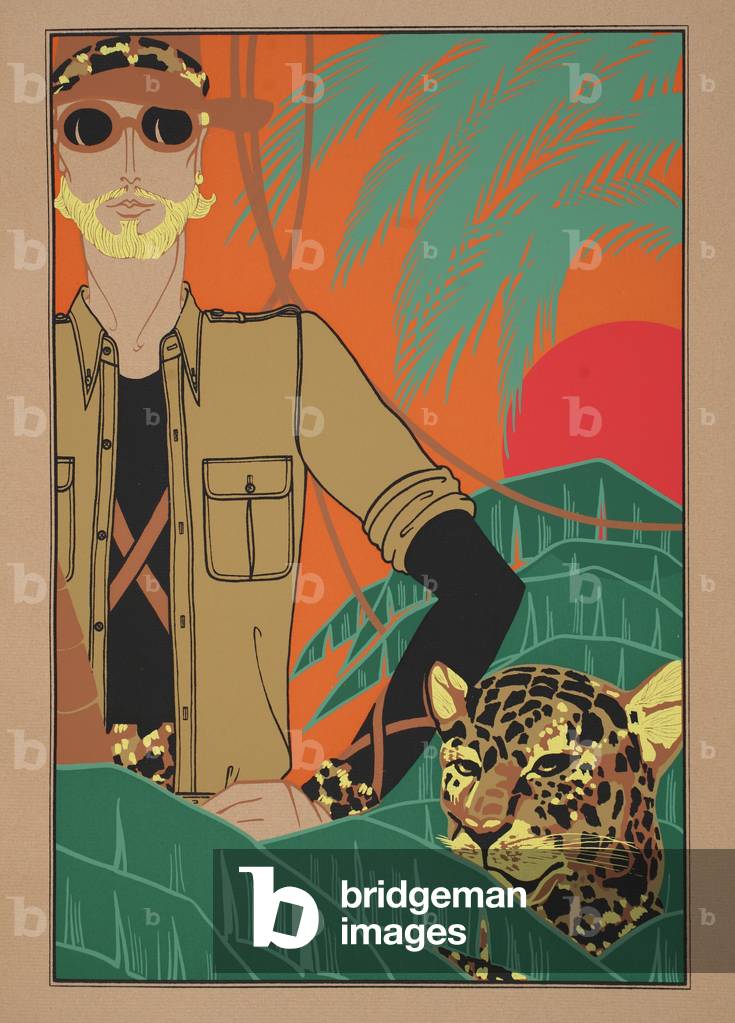 Jungle wear (pochoir print)