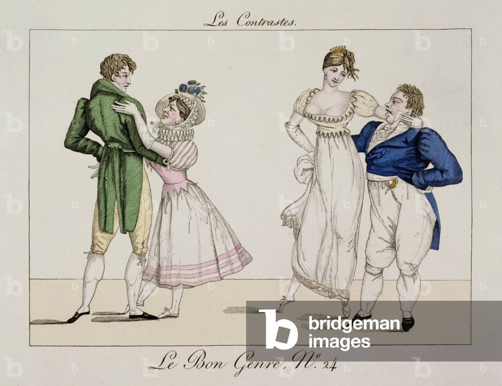 I Contrasti, piatto 24 da 'Le Bon Gener', 1811 (incisione)