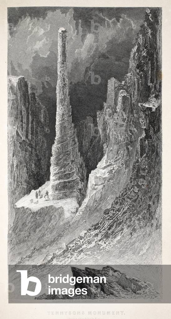 Tennyson's Monument, illustration from '	The second Grinnell Expedition in Search of Sir John Franklin...', 1856 (engraving)
	
