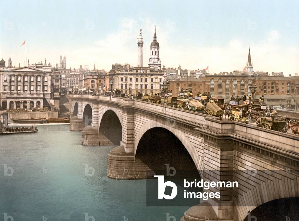 London Bridge (hand-coloured photo)