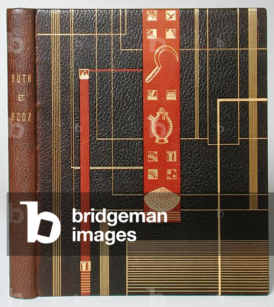 Binding for 'Ruth et Booz', translated by J.C. Mardrus, decorated by E. Poencin, published 1930 (Moroccan leather)