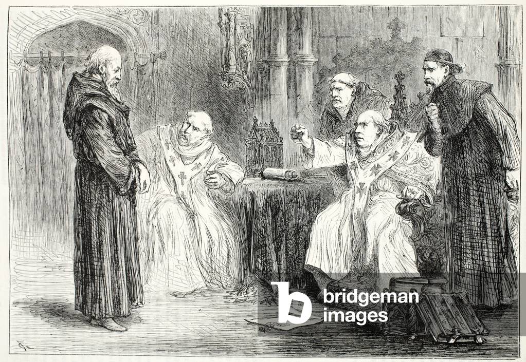 Conference between Thorpe and Arundel, illustration from 'The History of Protestantism' by James Aitken Wylie (1808-1890), pub. 1878 (engraving)