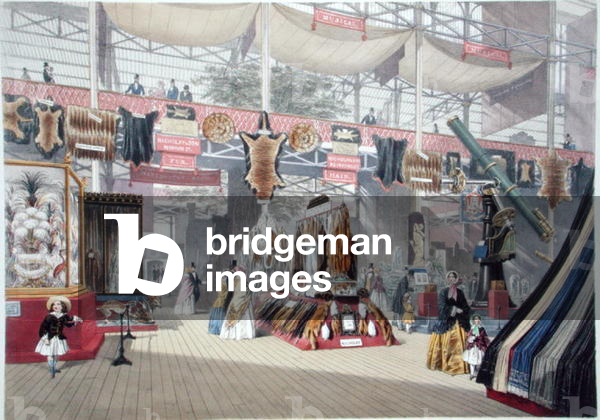 Furs, from 'Dickinson's Comprehensive Pictures of the Great Exhibition of 1851', published 1854 (colour litho)