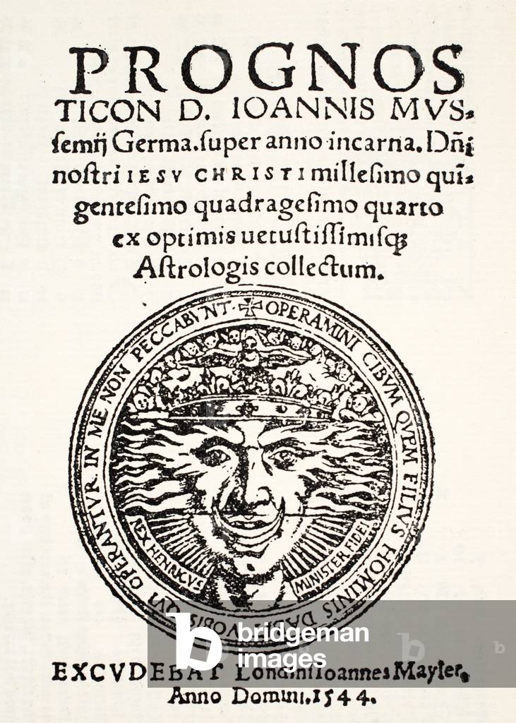 Prognostication for 1544, by Jo. Mussemius, printed by J. Mayler, 1544 (engraving)