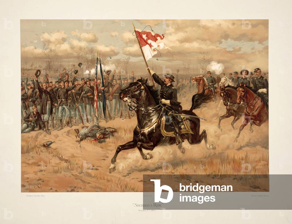 Sheridan's Ride, pub. L Prang & Co., 1886 (colour litho)