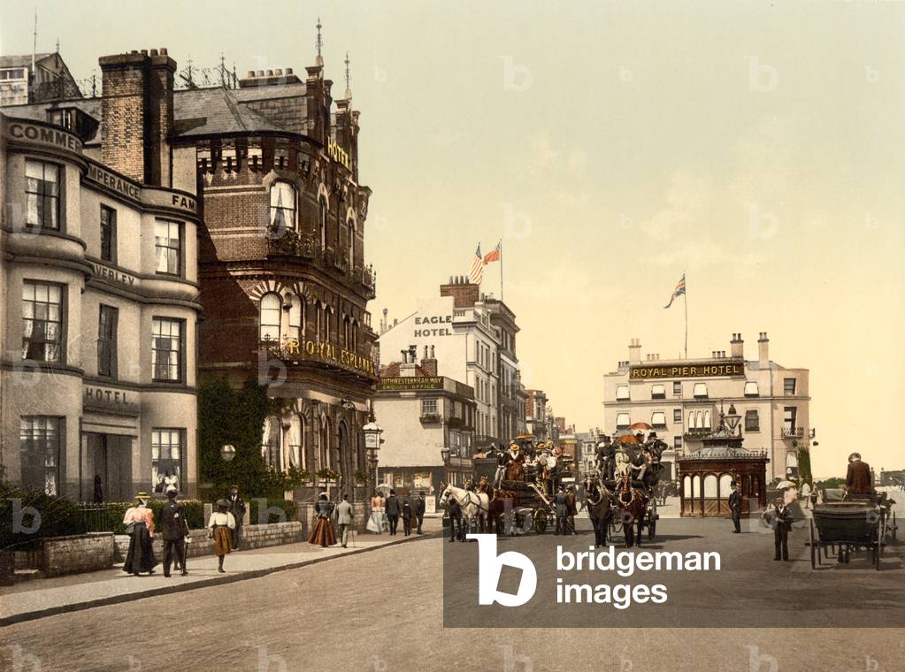 Ryde Hotels, Isle of Wight (hand-coloured photo)