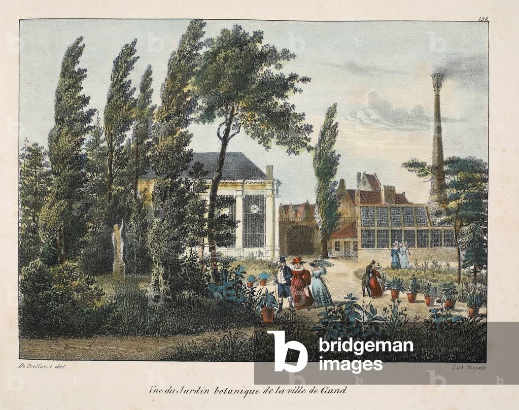 Vue du Jardin botanique de la ville de Gand, c.1895 (photochrom)