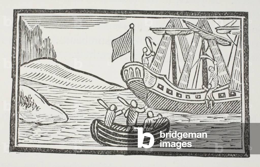 The Foreign Travels of Sir John Mandeville, illustration from 'Chap-books of the Eighteenth Century' by John Ashton, pub. 1882 (litho)