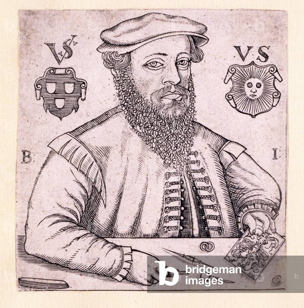 Portrait of Virgil Solis, pub. Nuremberg 1562 (engraving)