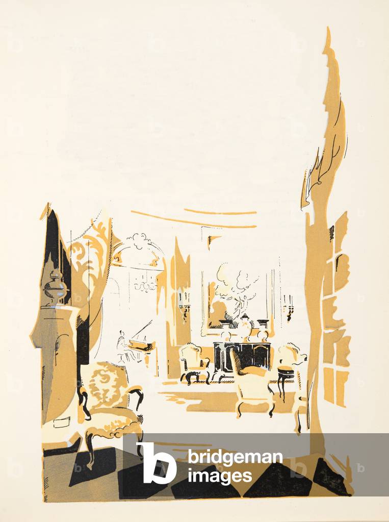 Illustration from Styl, pub.1922 (pochoir print)