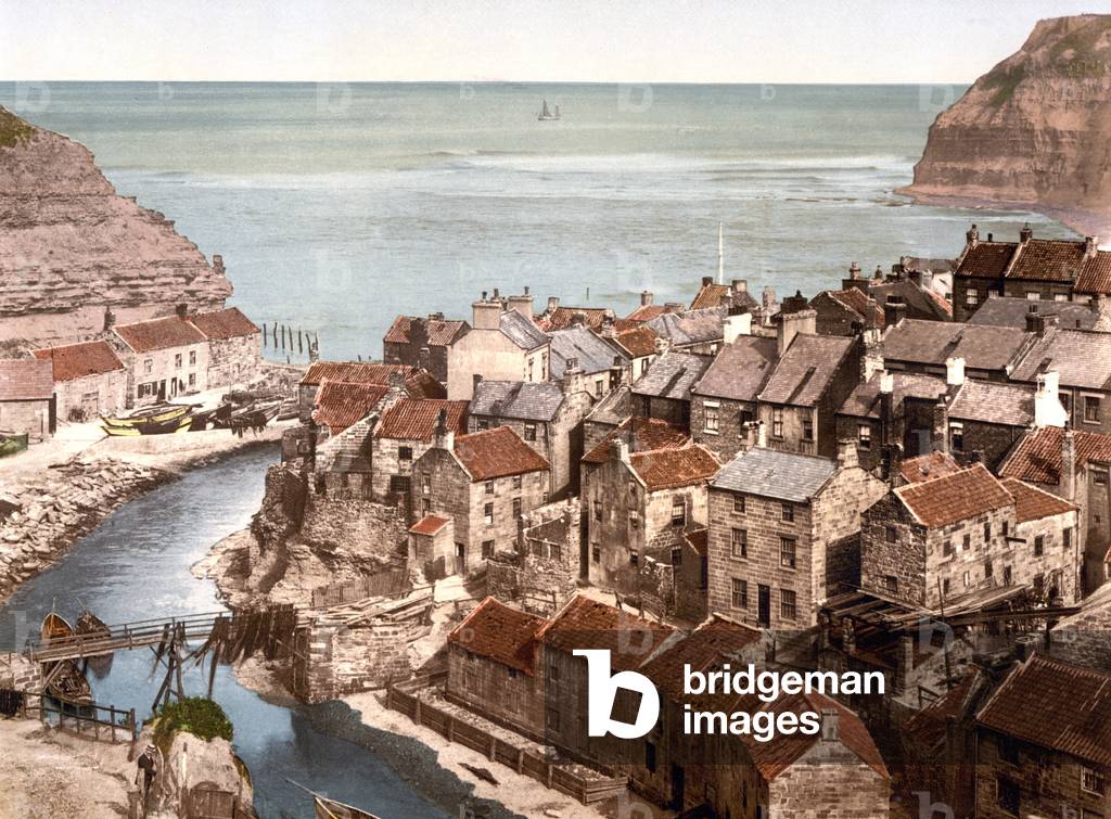 Straithes (hand-coloured photo)