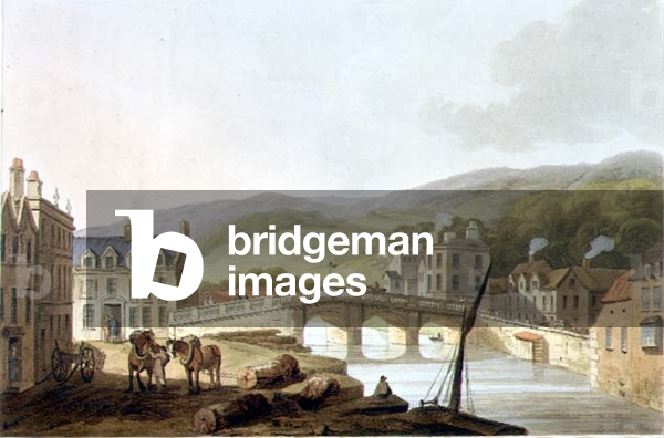 Old Bridge, from 'Bath Illustrated by a Series of Views', engraved by John Hill (1770-1850) pub. by William Miller, 1804 (aquatint)