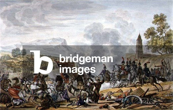 The Battle of Occana, 19 November 1809, engraved by Francois Pigeot (b.1775) (aquatint)
