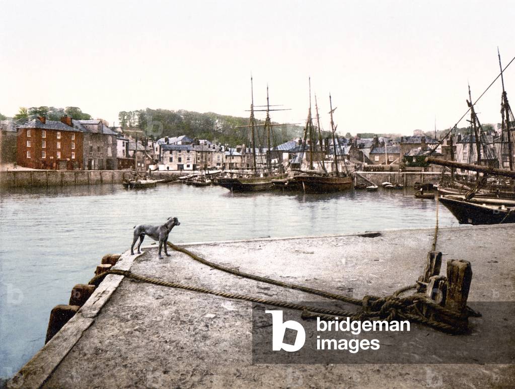 Padstow Quay (hand-coloured photo)