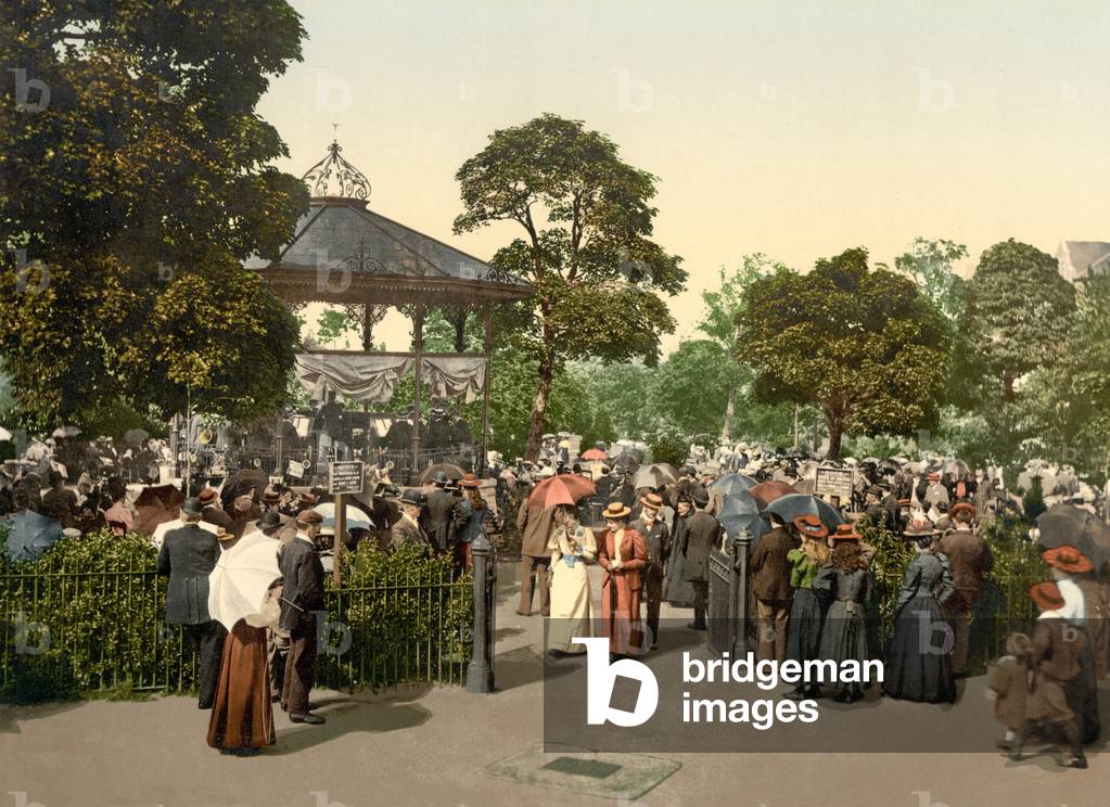 Valley Gardens, Harrogate, pub. 1900 (colour litho)