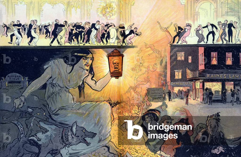 The Dance of Death, pub. 1912 (colour lithgraph)