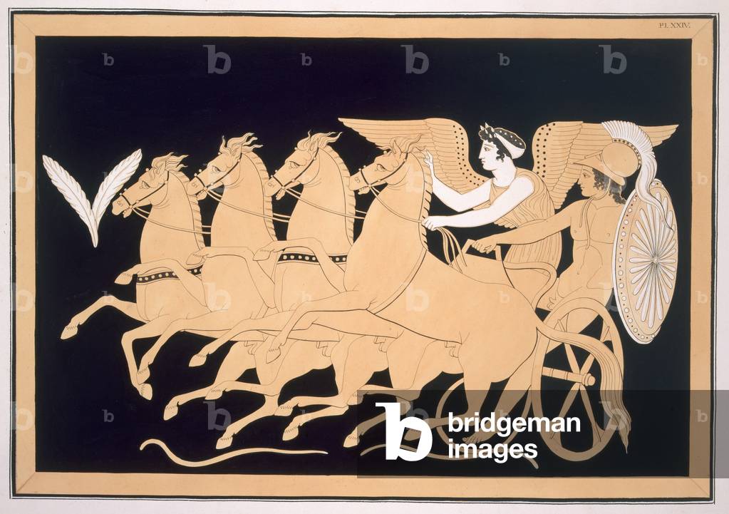 Charioteers, published 1808-10 (colour litho)