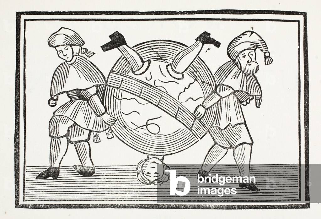 The World Turned Upside Down, illustration from 'Chap-books of the Eighteenth Century' by John Ashton, pub. 1882 (litho)