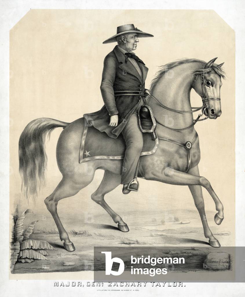 Major, Genl. Zachary Taylor (colour litho)