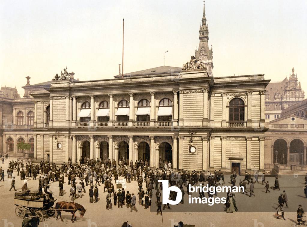 The Covered Market in Hamburg, c.1895 (postcard chromolithograph)