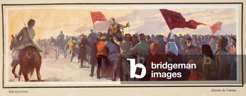 Revolution, from Histoire des Soviets, pub. 1922 (colour litho)