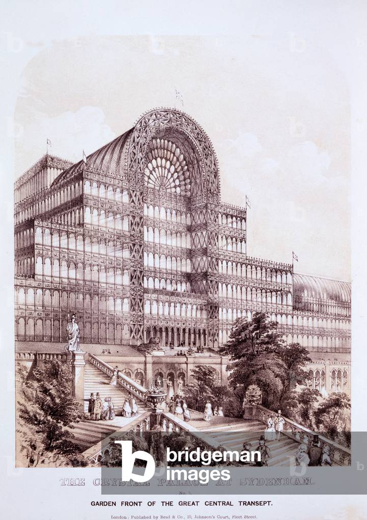 The Crystal Palace at Sydenham (colour litho)